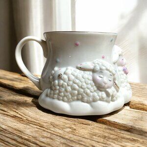 Lenox Lazy Lambs Baby Cup Mug with Original Box – Pastel Nursery Collectible